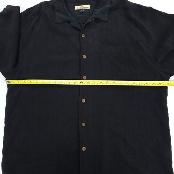 TOMMY BAHAMA Silk Button Down Hawaiian Christmas Novelty Embroidered Shirt XL - Picture 5 of 8